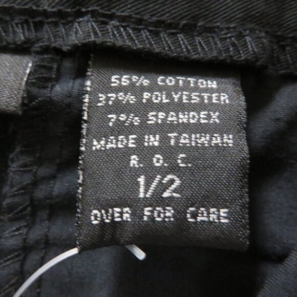 New! Express 2 Stretch Cotton Cropped Pants Black Solid - Picture 5 of 6